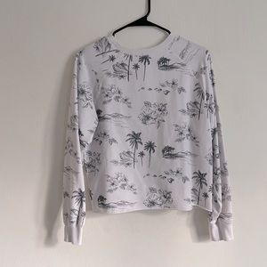 Z Supply tropical white long sleeve